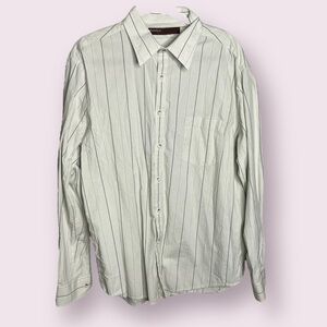 Perry Ellis Button-Up Shirt - Classic Long Sleeve Casual Dress Style, Size XL